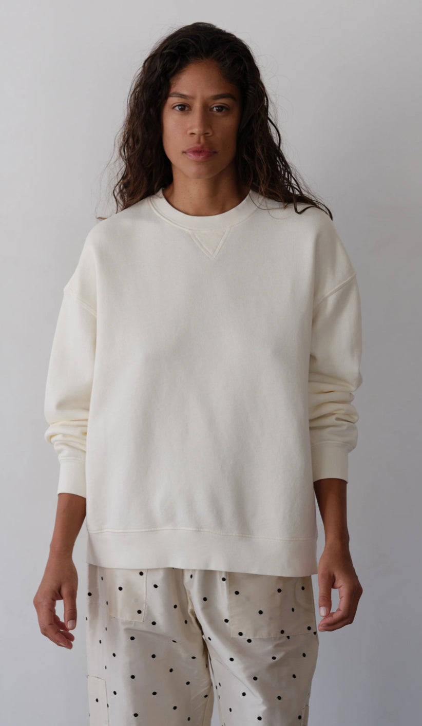 Donni - Eco Fleece Oversized Shirt - Cream