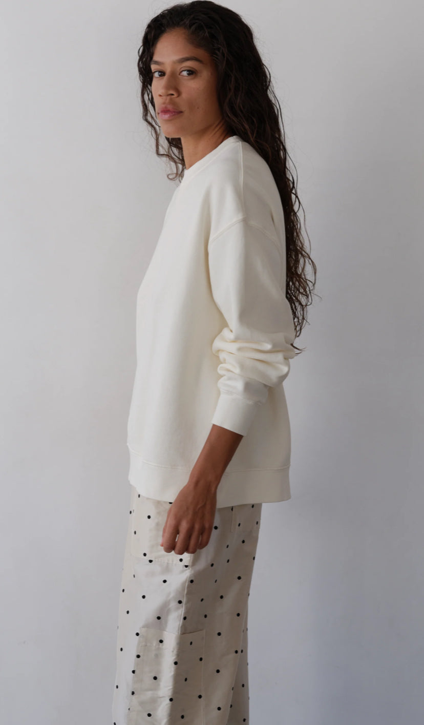 Donni - Eco Fleece Oversized Shirt - Cream