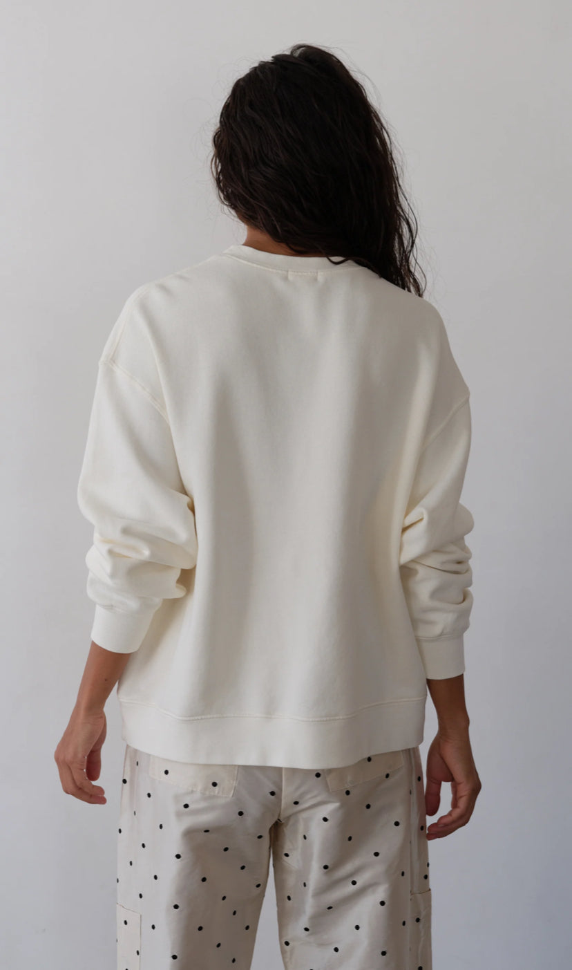 Donni - Eco Fleece Oversized Shirt - Cream