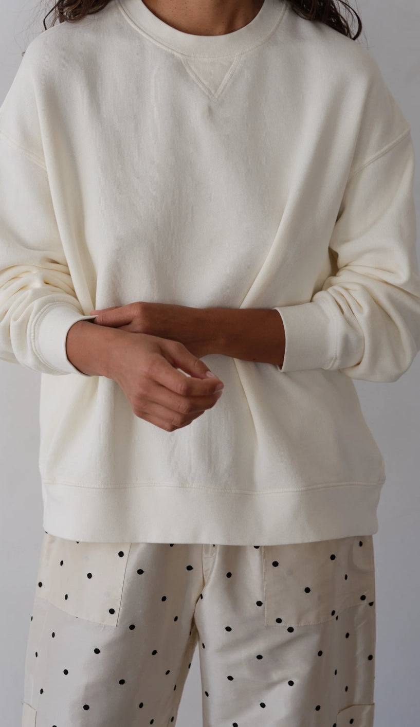 Donni - Eco Fleece Oversized Shirt - Cream