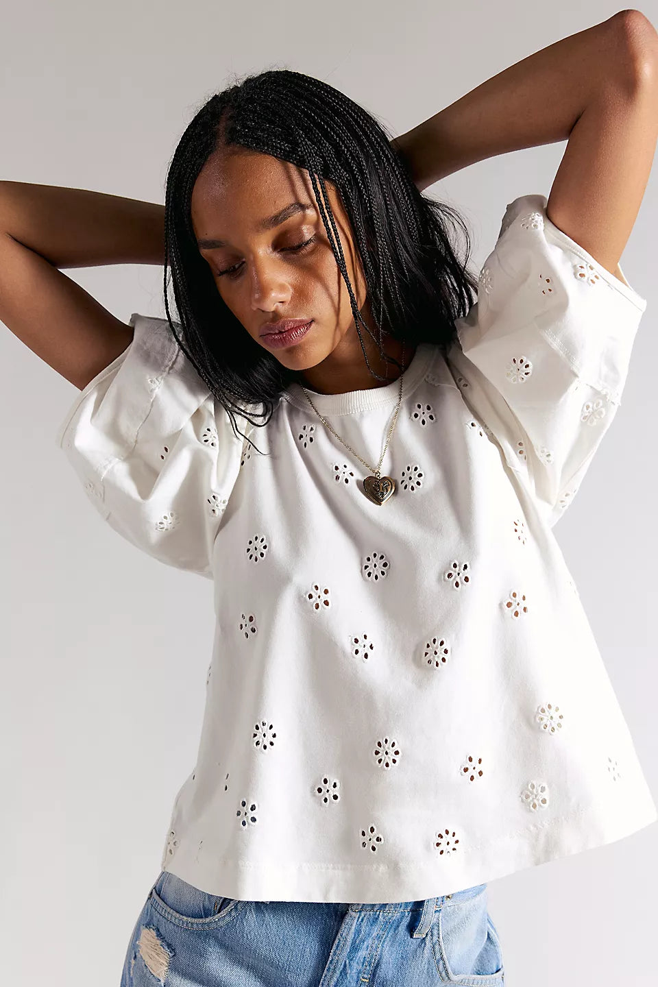 Free People - Jessie Eyelet Tee