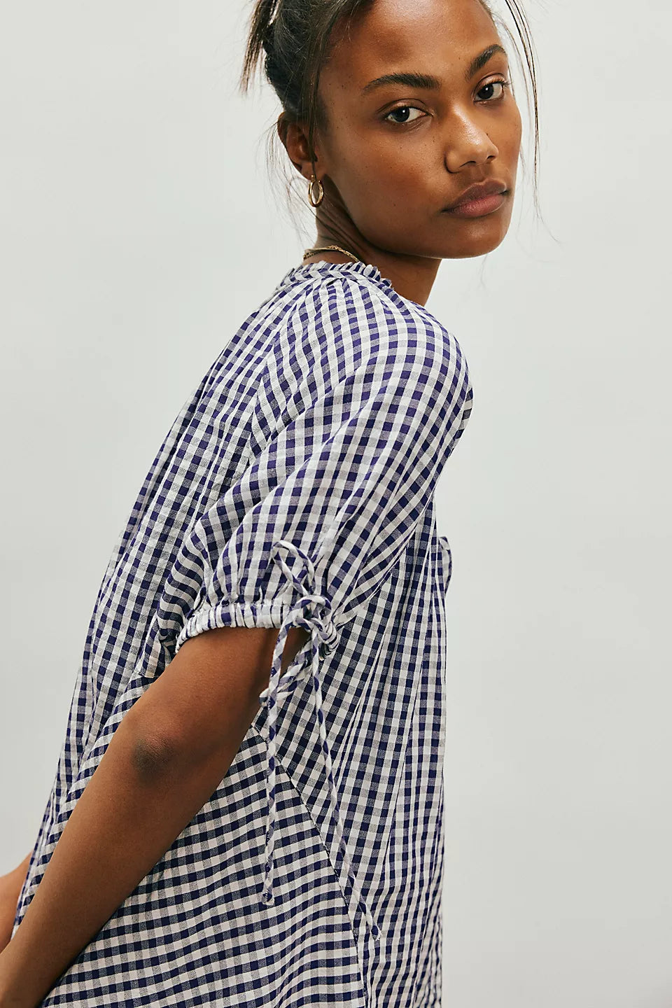 Free People - Farley Gingham Tunic - Navy