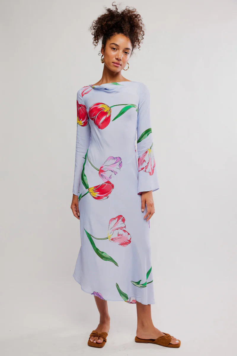 Free People - Zadie Diagonal Seam Midi Dress