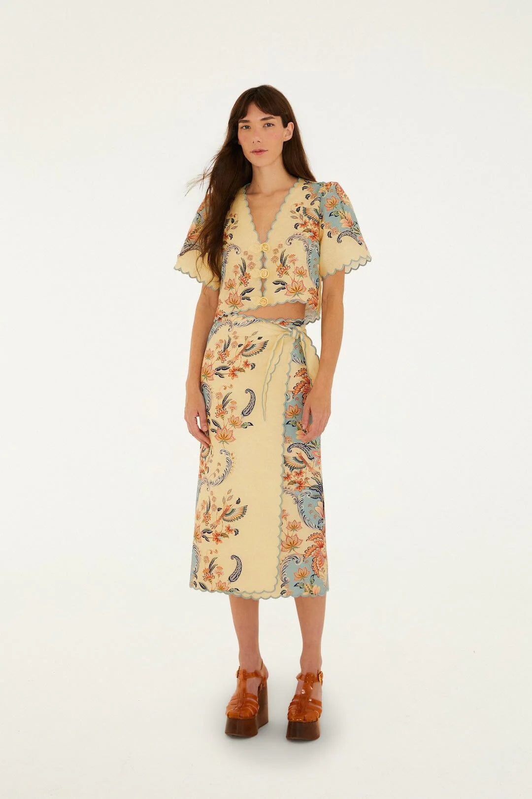 FARM Rio - Boho Beauty Butter Midi Skirt