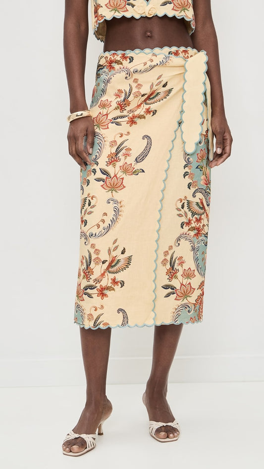 FARM Rio - Boho Beauty Butter Midi Skirt