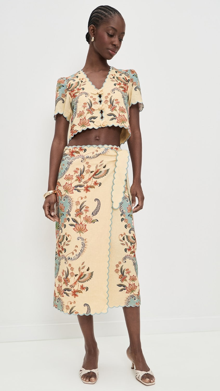 FARM Rio - Boho Beauty Butter Midi Skirt