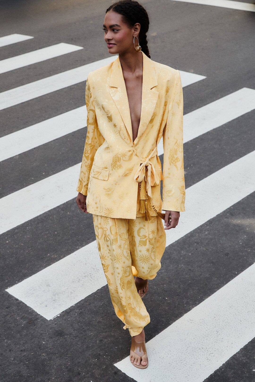 FARM Rio - Beige Notched Lapel Blazer