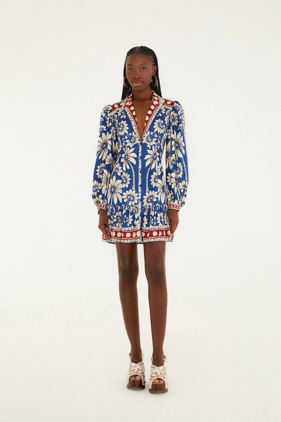 FARM Rio - Luna Blue Mini Dress