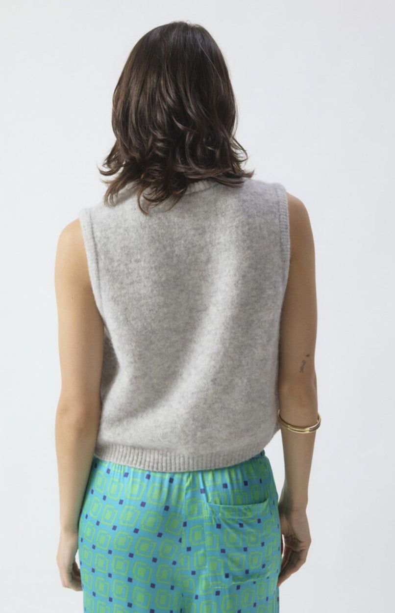 American Vintage - Vitow Sleeveless Jumper - Heather Grey