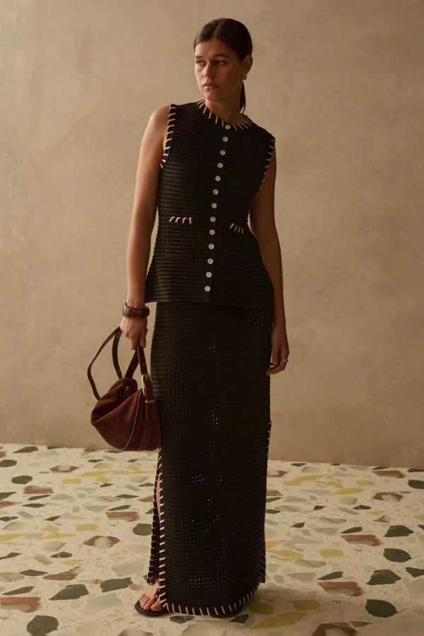 Sancia - The Thea Knit Vest - Ebony