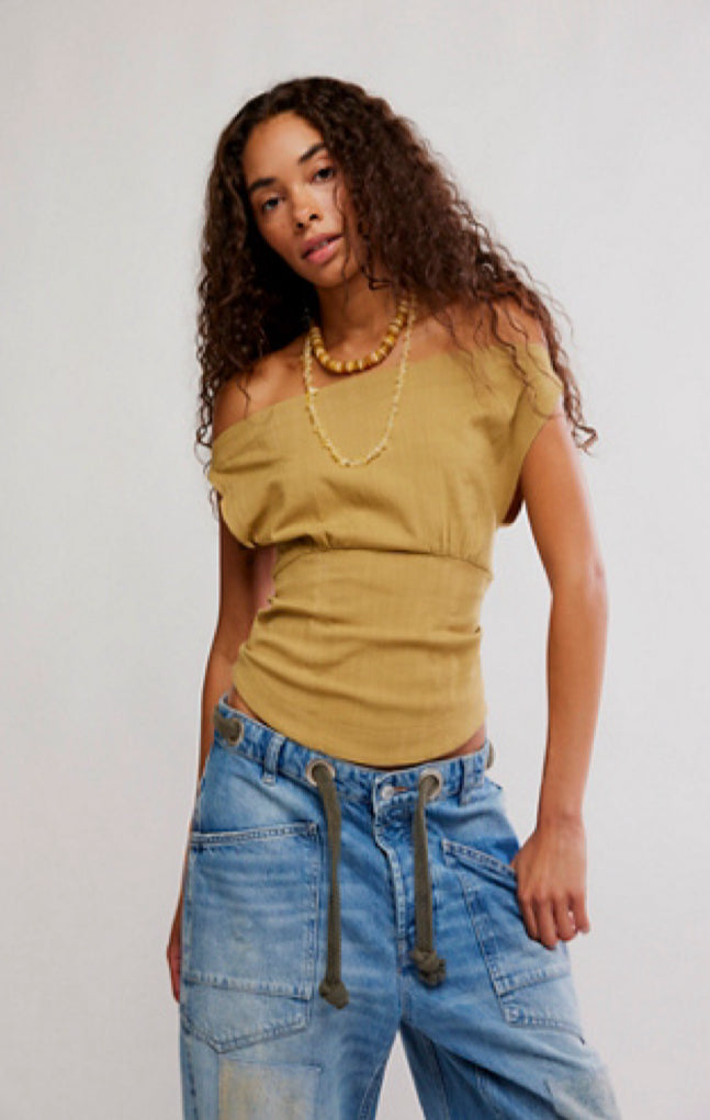 Free People - Harper Top - Dill Seed