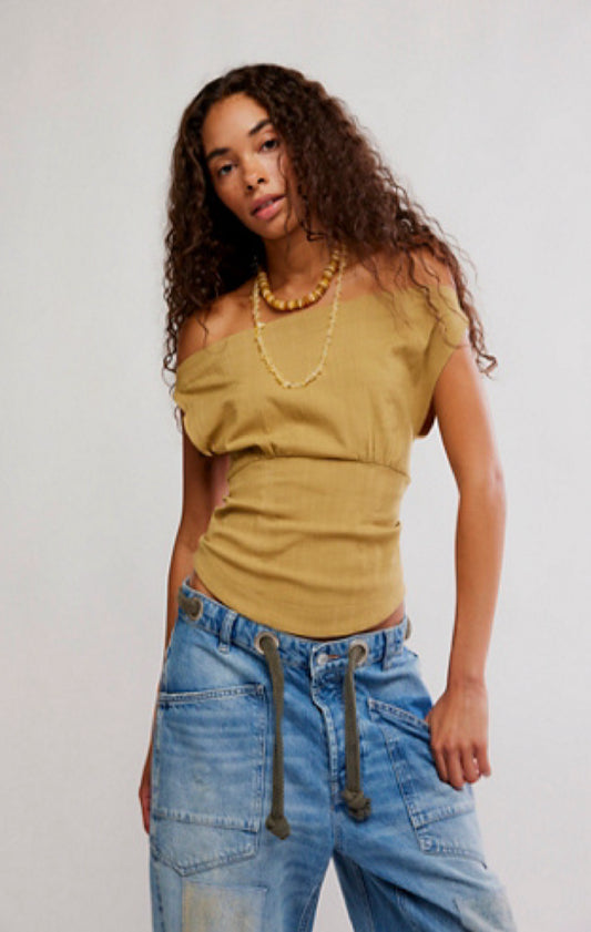 Free People - Harper Top - Dill Seed