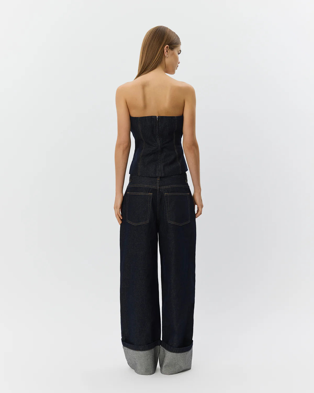 Sofie Schnoor - Tille Raw Denim Corset Top