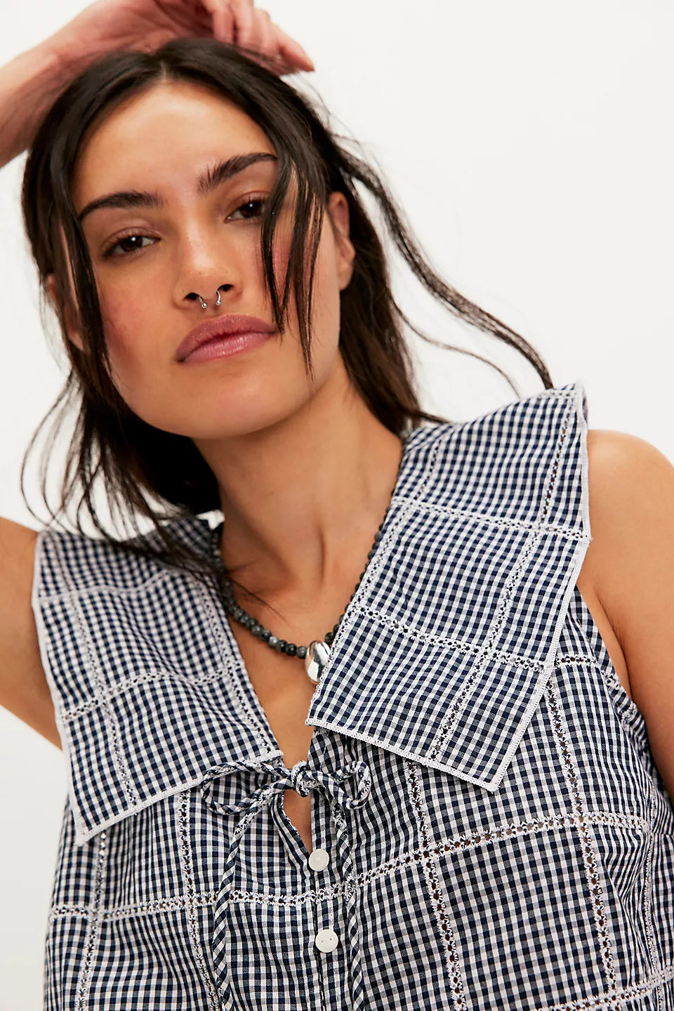 Free People - Waiting for Me Top - Navy