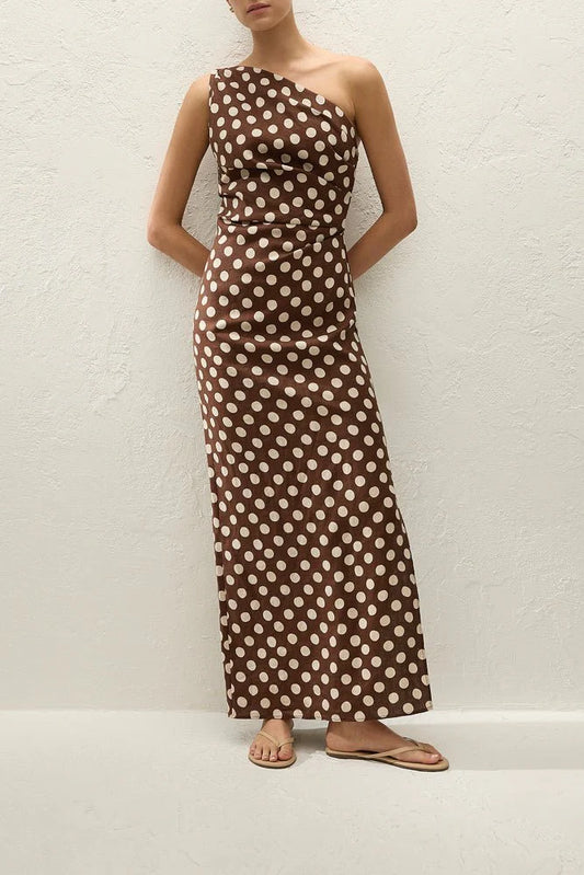Faithfull the Brand - Simona Maxi Dress - Cioccolato Dot