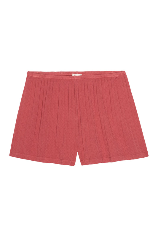Donni - Pointelle Tap Short - Raspberry