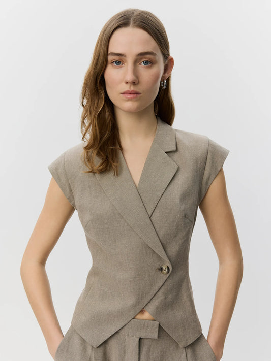 Sofie Schnoor - Majsesw Linen Cap Sleeve Blazer
