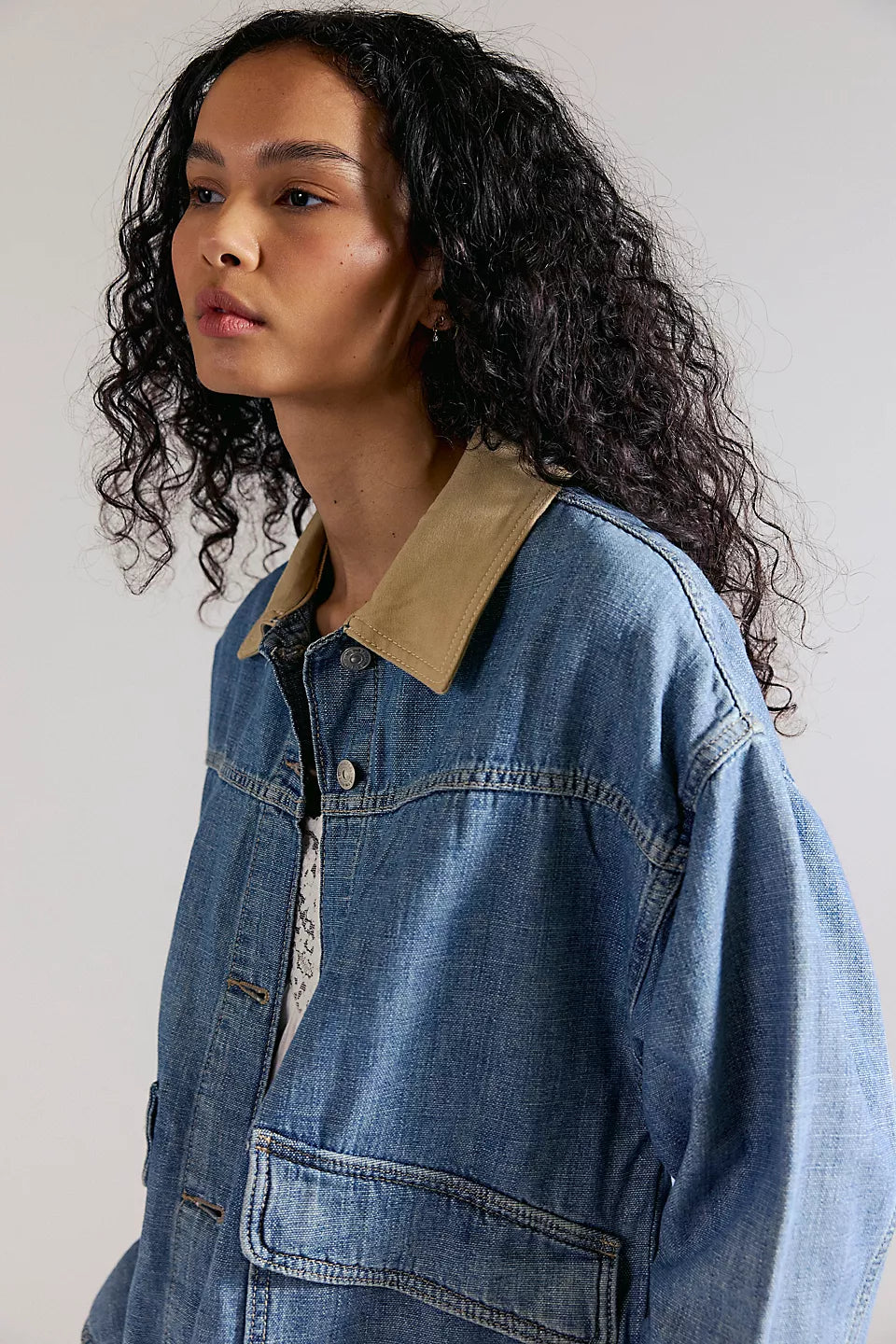 Free People - Lemon Denim Jacket - Berry Blues