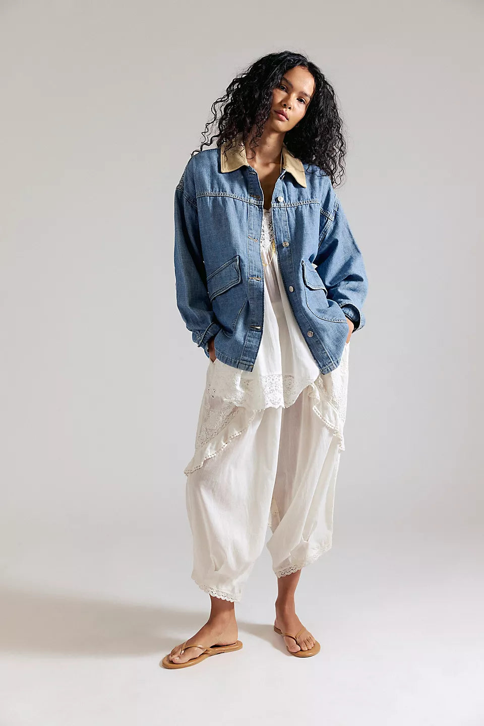 Free People - Lemon Denim Jacket - Berry Blues