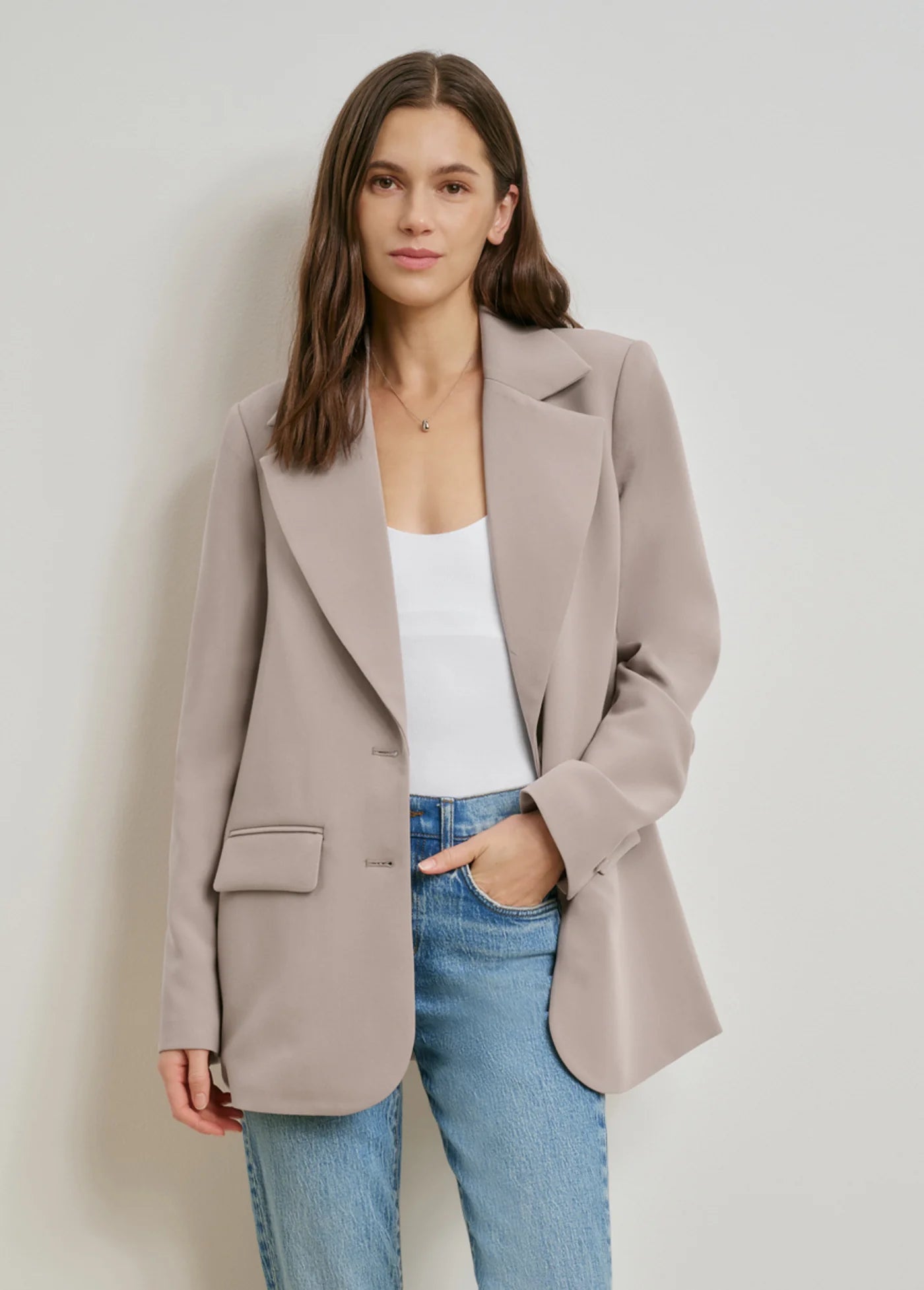 Favorite Daughter - The Favorite Oversized Blazer - Soft Taupe