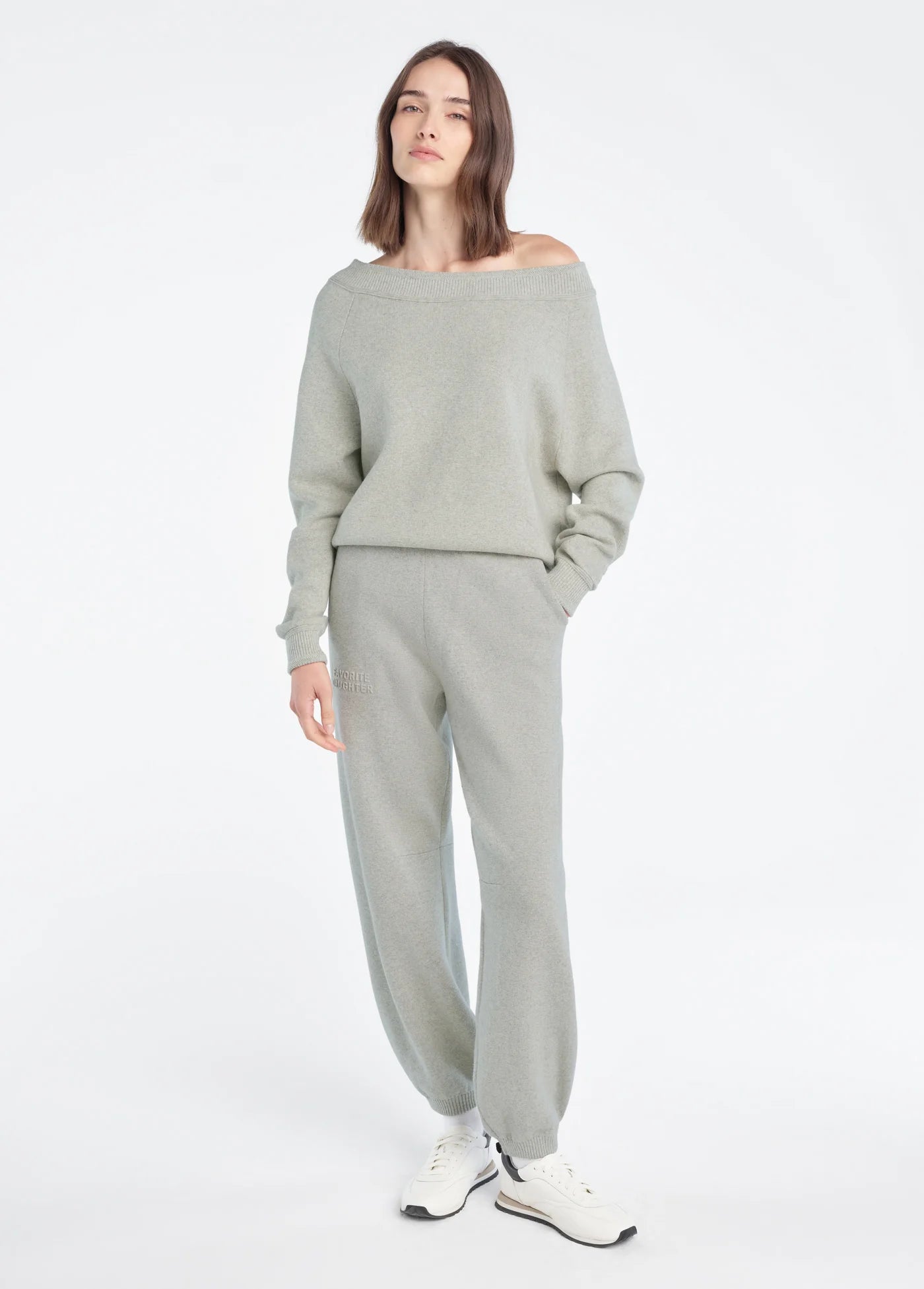 Favorite Daughter - Fatigue Sisters Off Shoulder Sweater