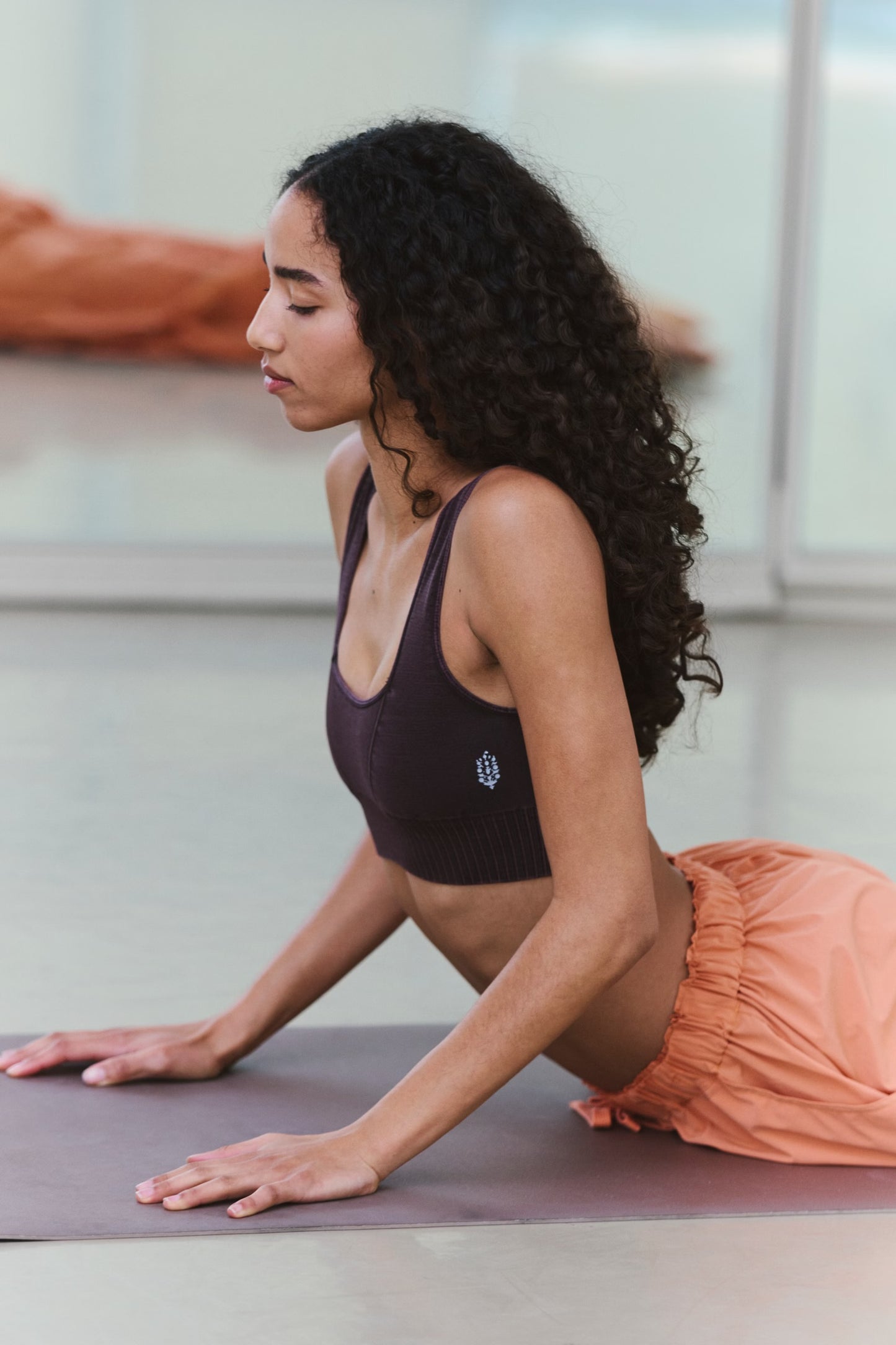 FP Movement - Good Karma Square Neck Bra - Washed Chocolate