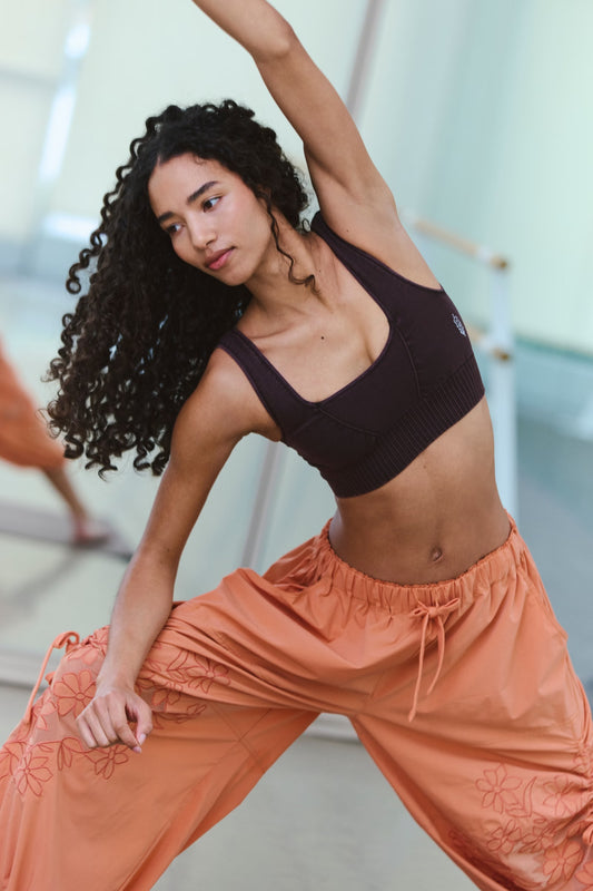 FP Movement - Good Karma Square Neck Bra - Washed Chocolate