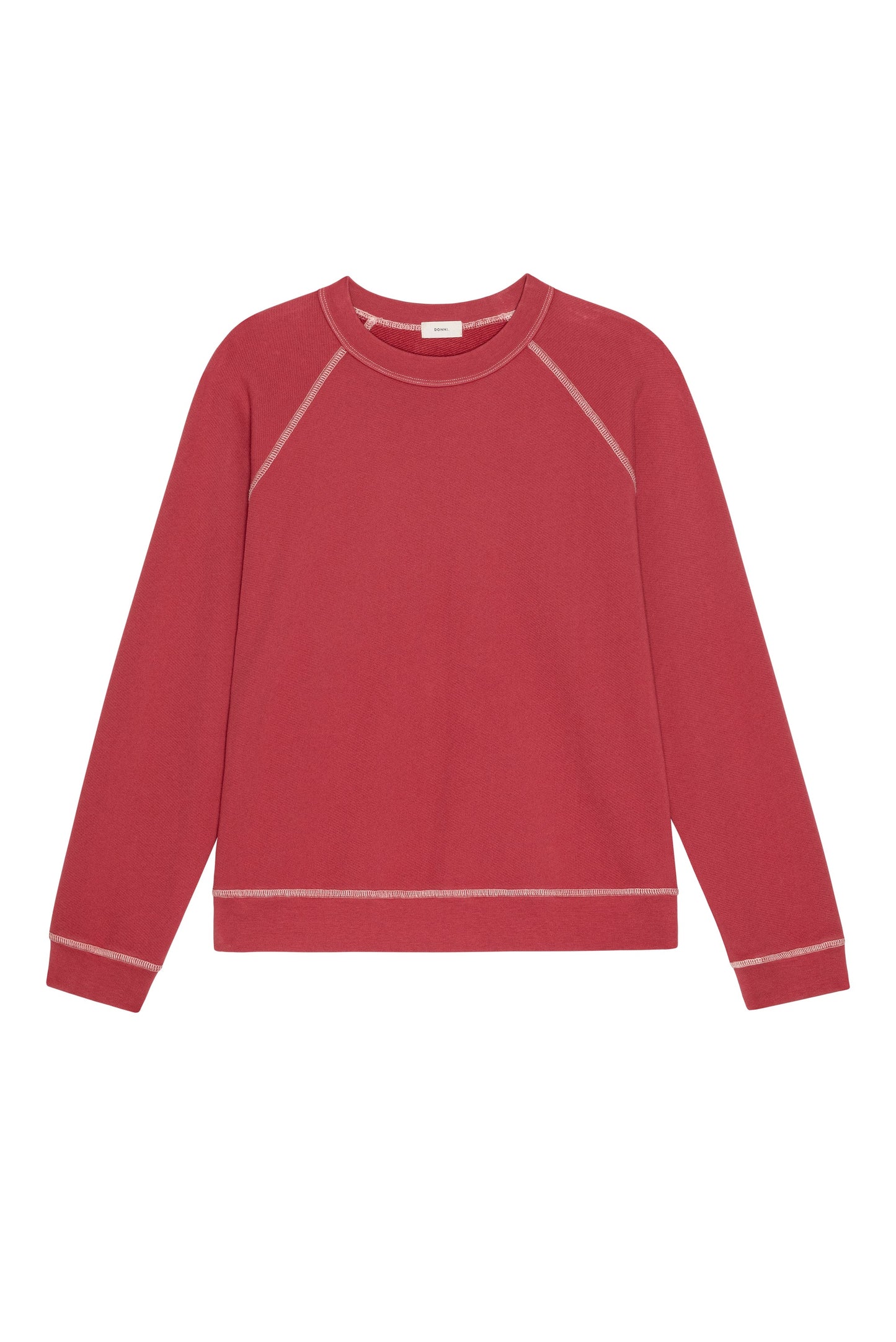 Donni - Eco-Contrast Sweatshirt - Raspberry/Cream