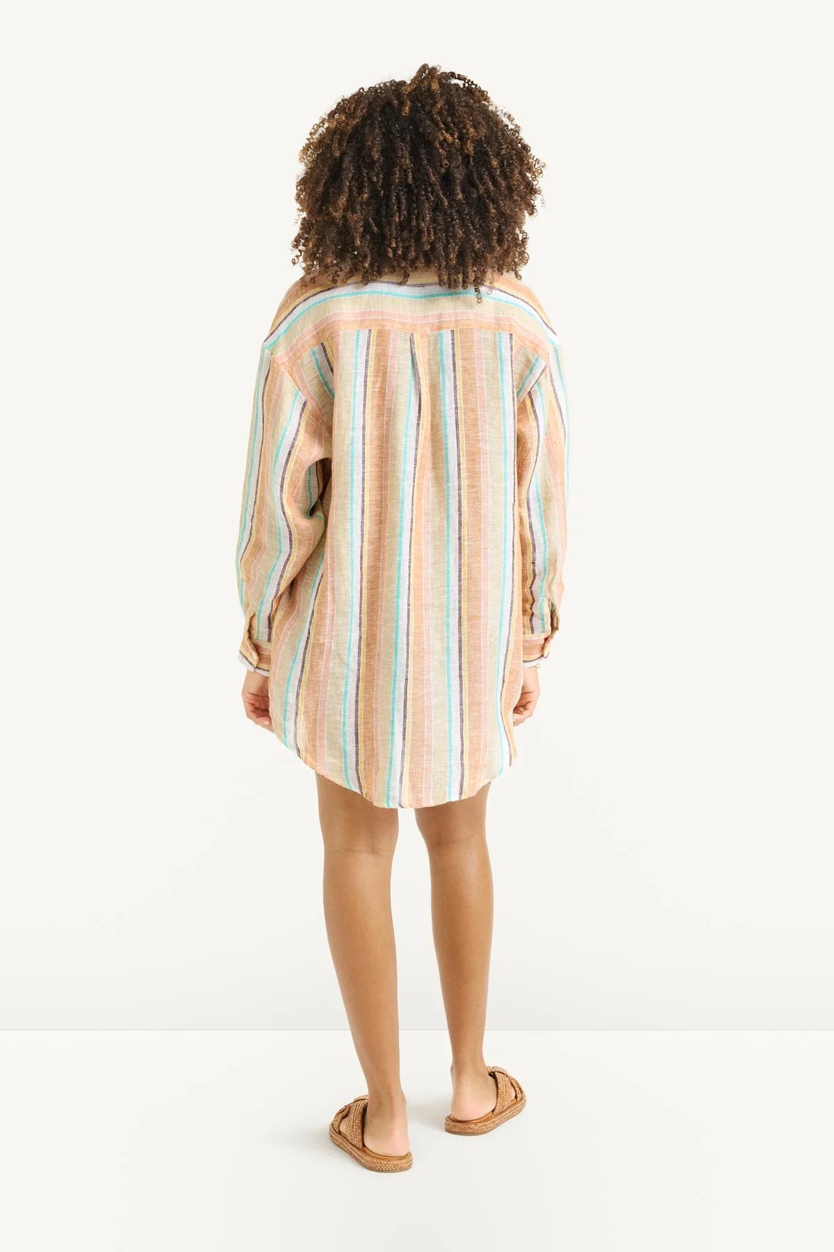 Vitamin A - Playa Boyfriend Shirt - Sand Dunes Stripe
