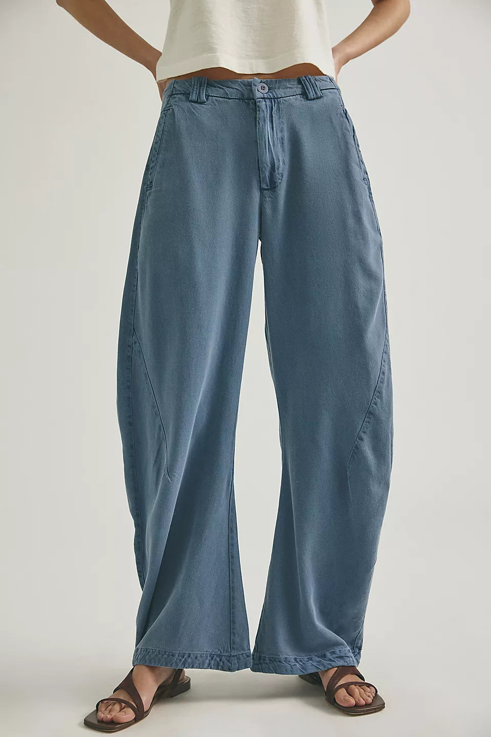 Free People - Spotlight Washed Trouser - Flint Stone