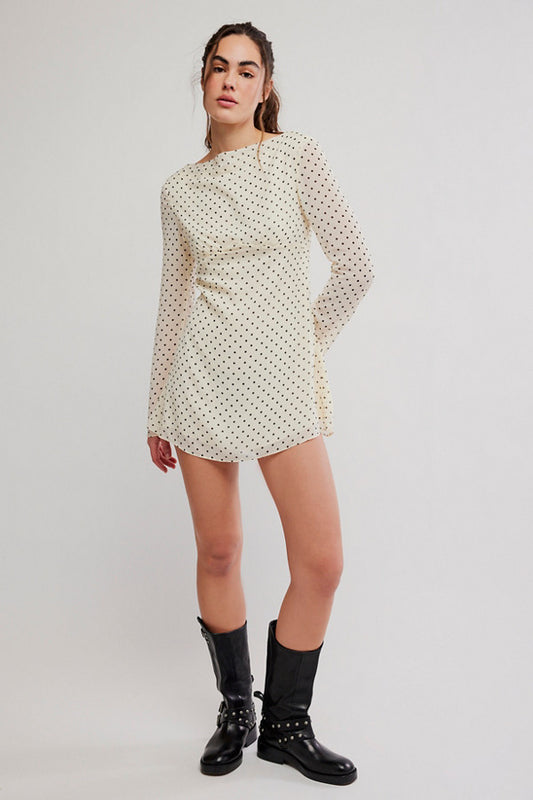 Free People - Jolie Printed Mini Dress - Dot Combo