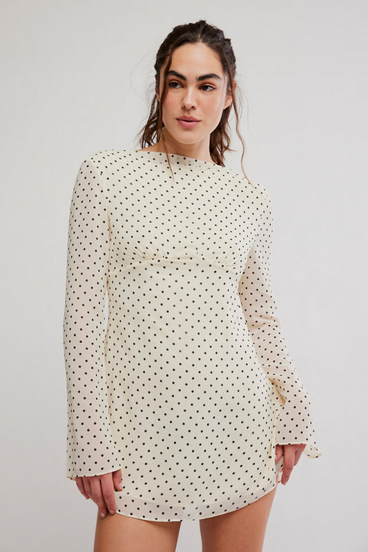 Free People - Jolie Printed Mini Dress - Dot Combo