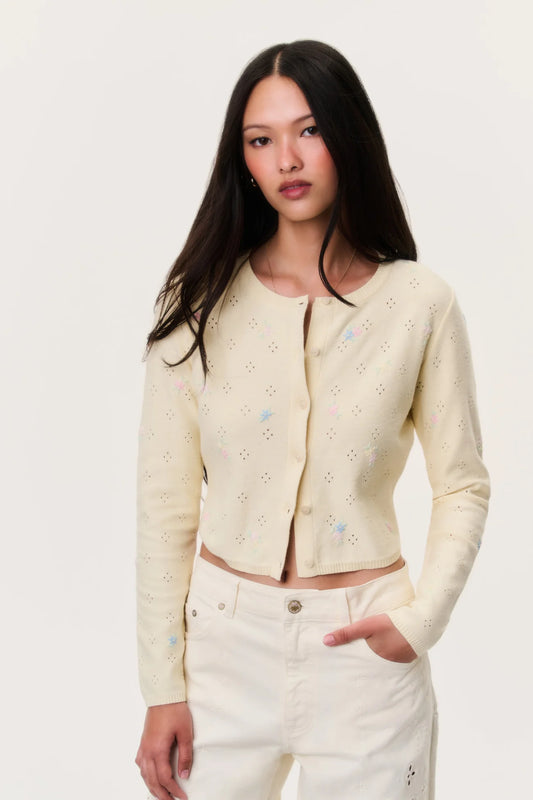 LOVESHACKFANCY - Paelynn Cardigan - Daylily
