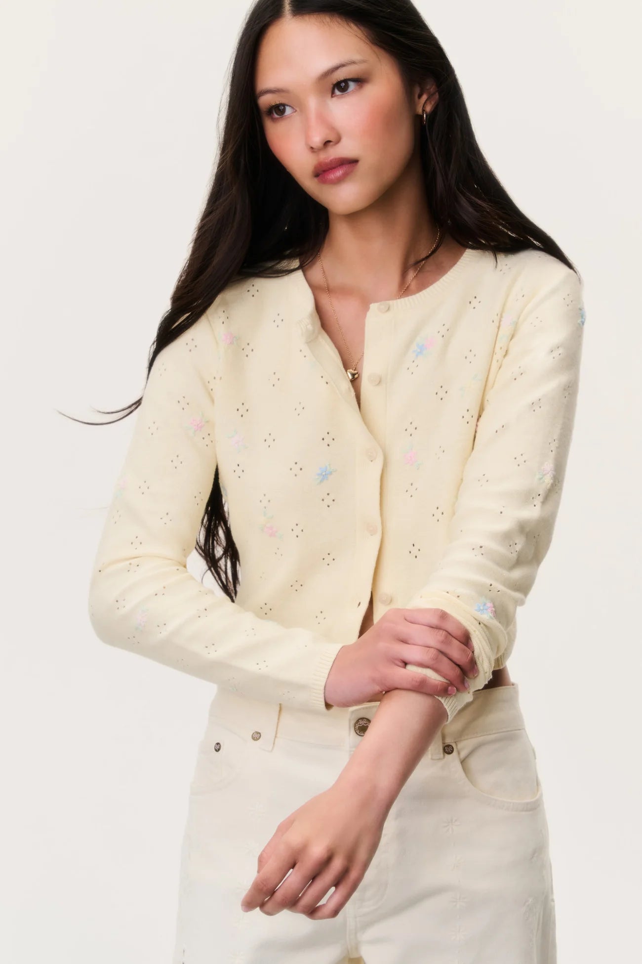 LOVESHACKFANCY - Paelynn Cardigan - Daylily