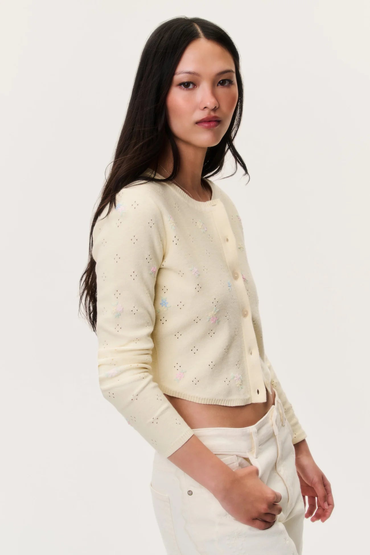 LOVESHACKFANCY - Paelynn Cardigan - Daylily