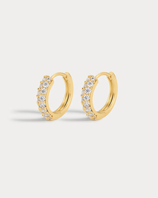 LUV AJ - Baby Pave Huggies Gold