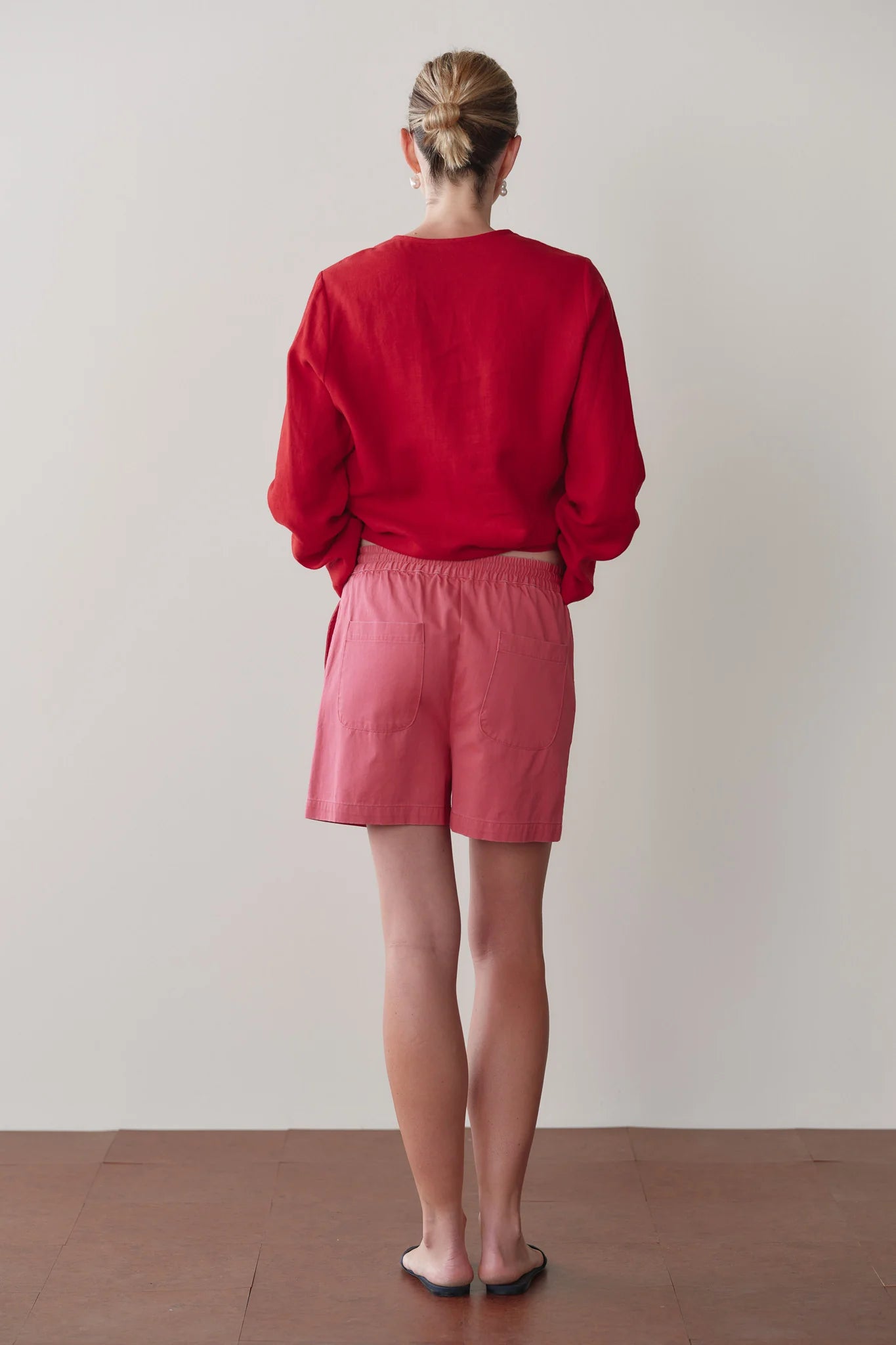 Donni - Chino Drawstring Short - Raspberry