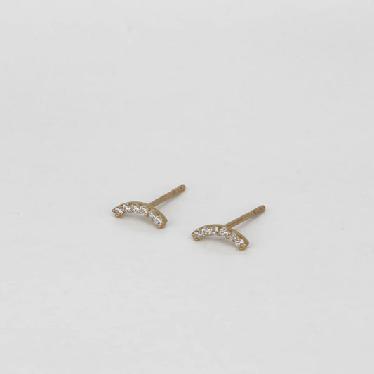 Au Naturale Jewelry - Curve Studs - Gold