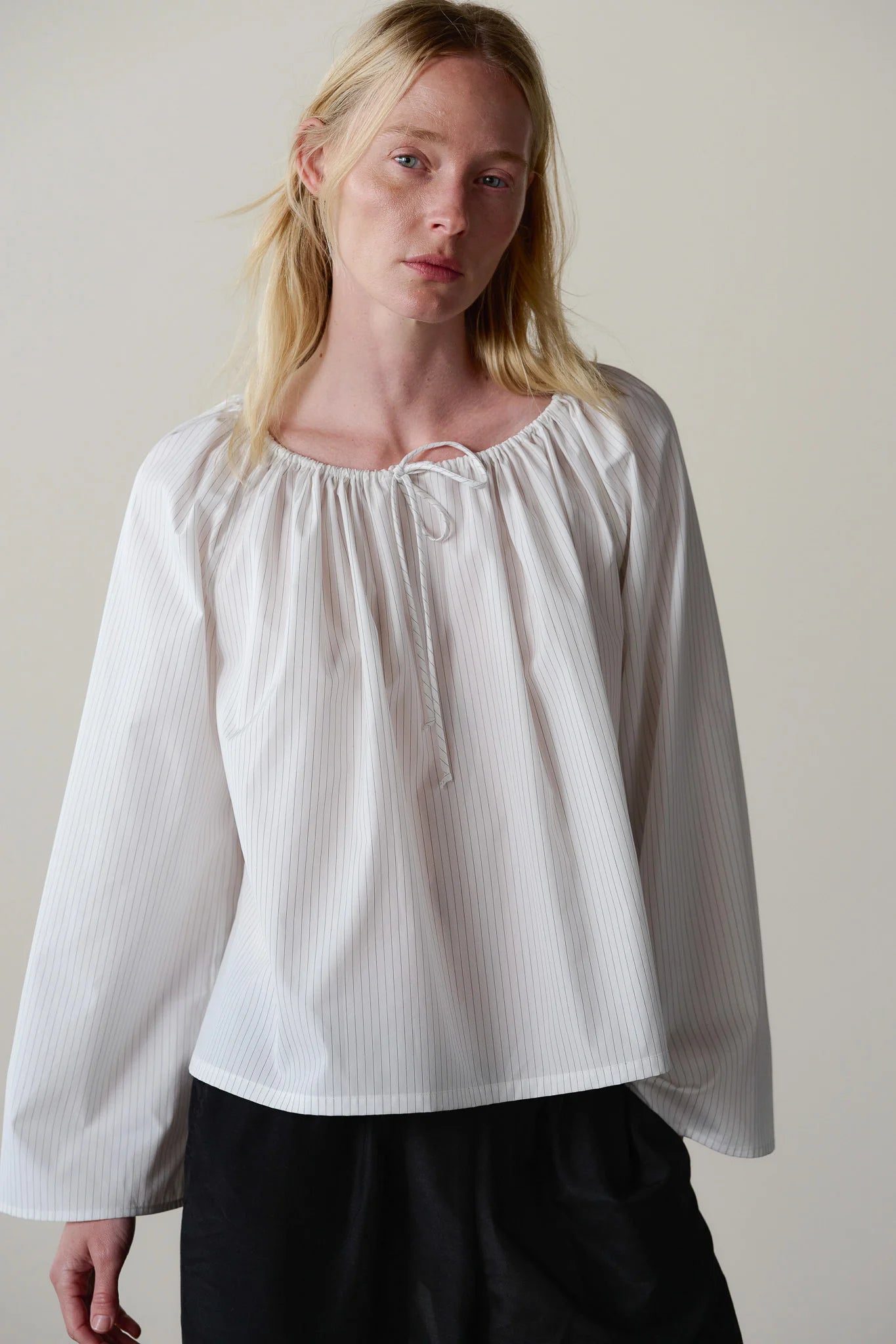Donni - Pop Pinstripe Tie Top
