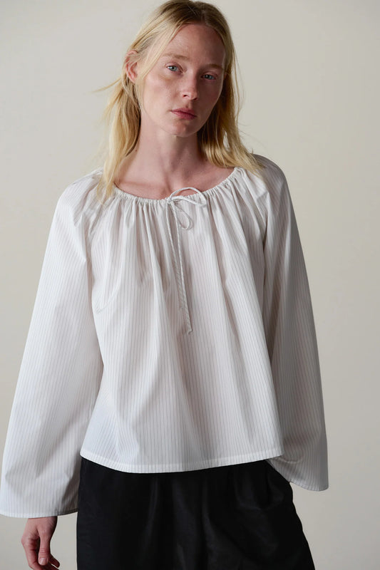 Donni - Pop Pinstripe Tie Top