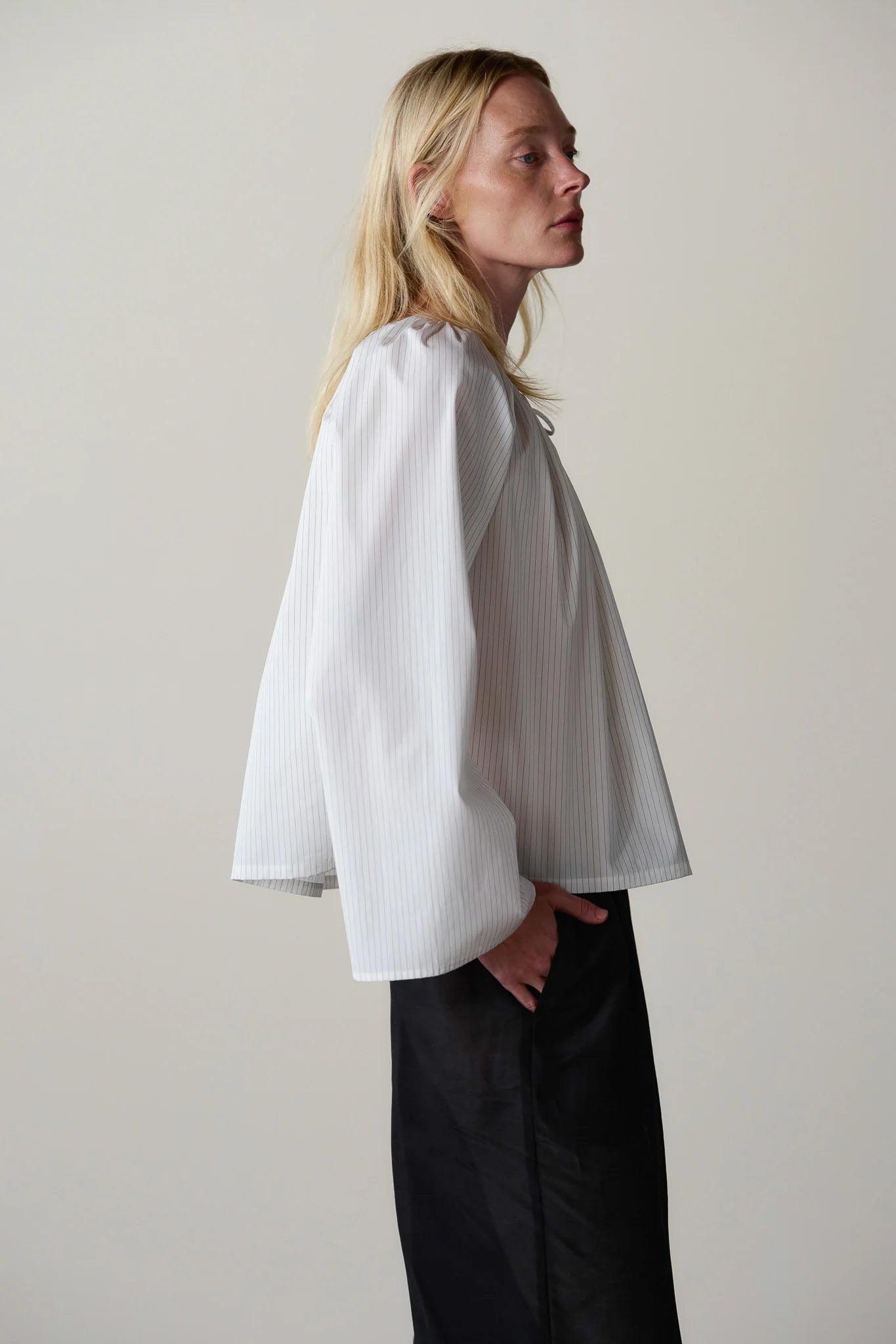 Donni - Pop Pinstripe Tie Top