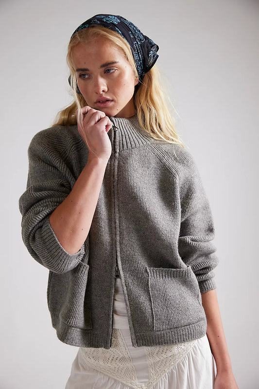 Free People - On It Zip-Up Cardigan