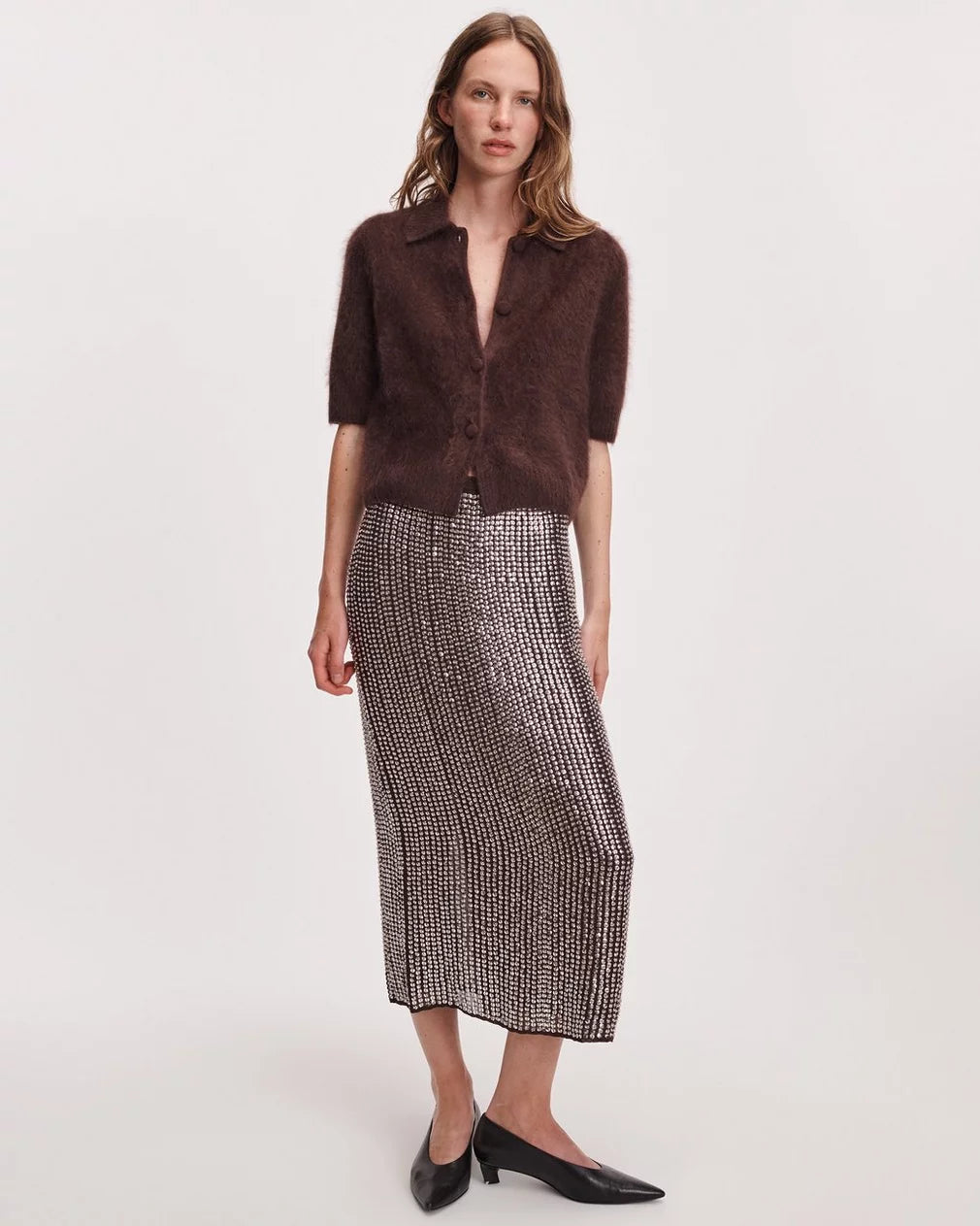 Rag & Bone - Lili Beaded Skirt - Chocolate