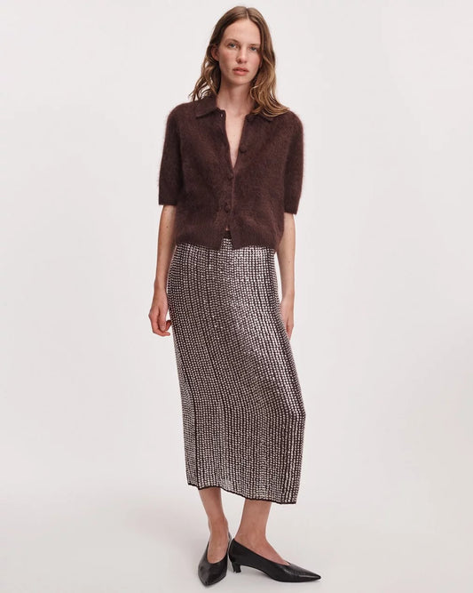 Rag & Bone - Lili Beaded Skirt - Chocolate