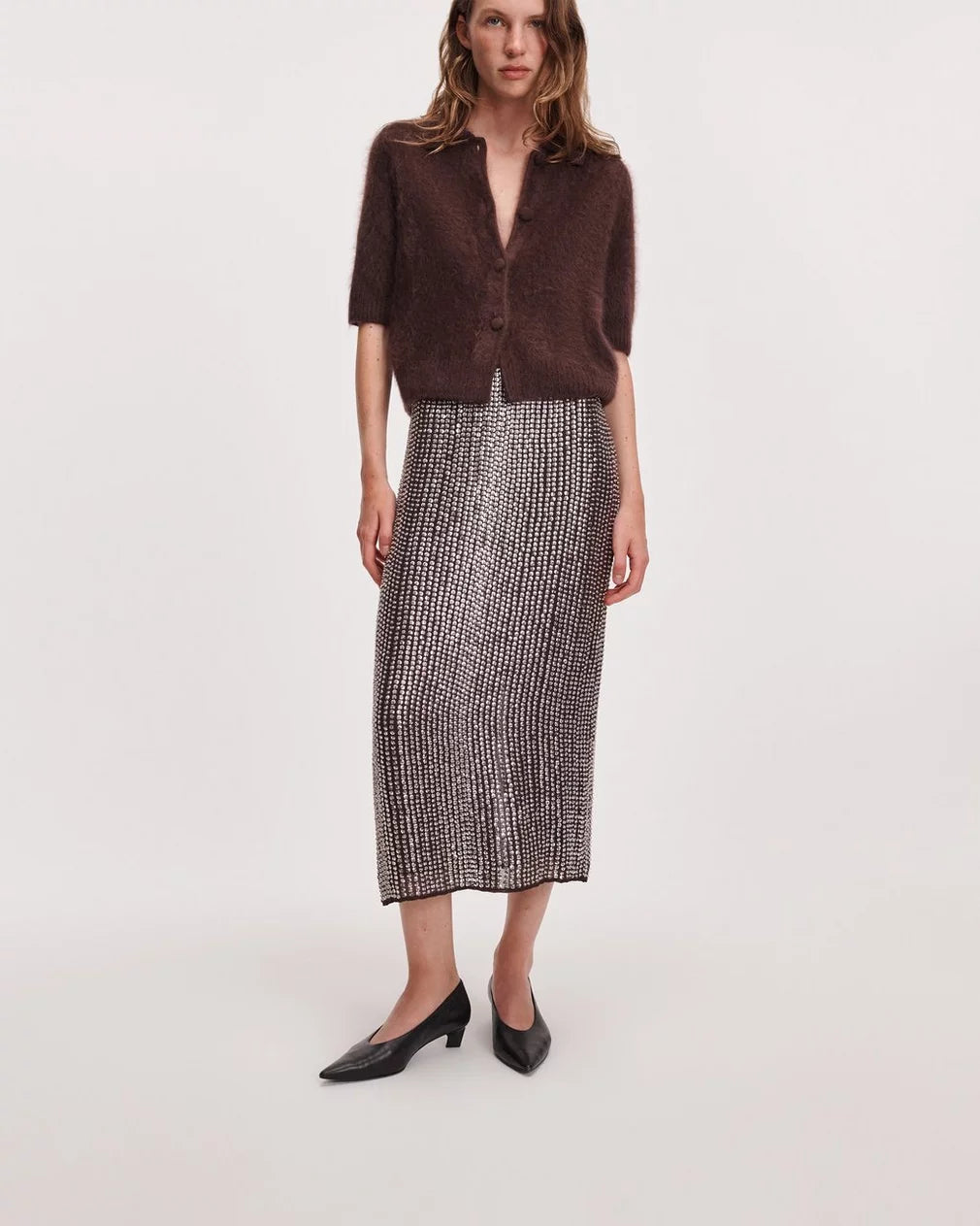 Rag & Bone - Lili Beaded Skirt - Chocolate