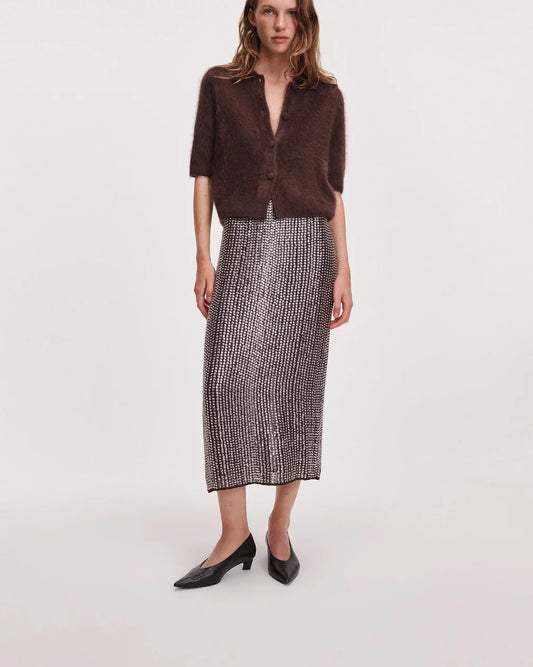 Rag & Bone - Lili Beaded Skirt - Chocolate