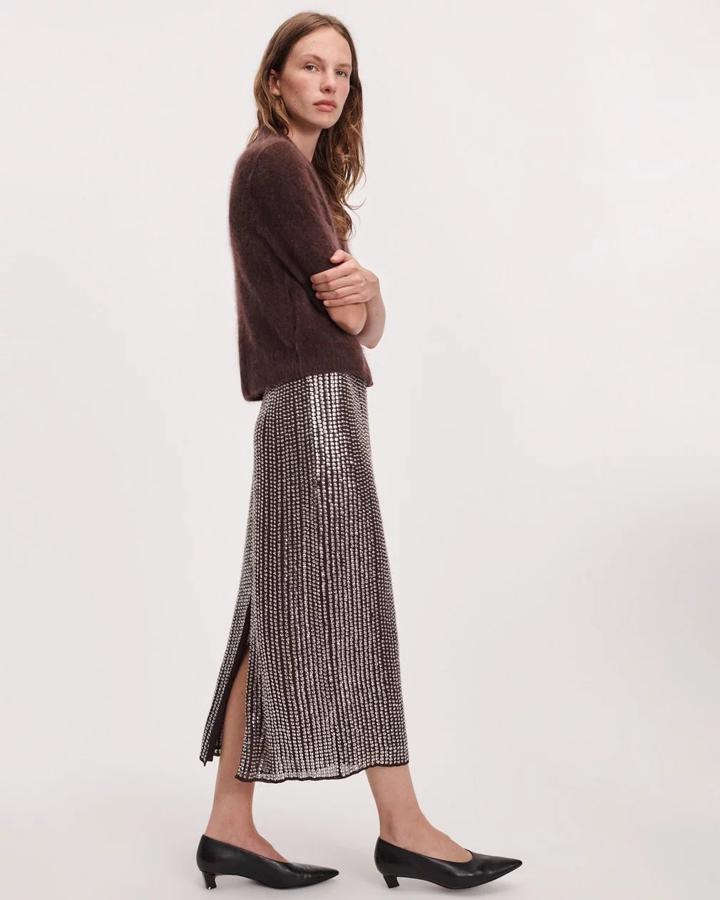 Rag & Bone - Lili Beaded Skirt - Chocolate