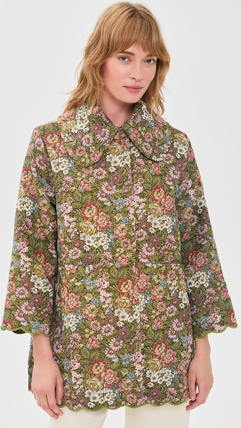 FARM Rio - Flower Jacquard Trenchcoat
