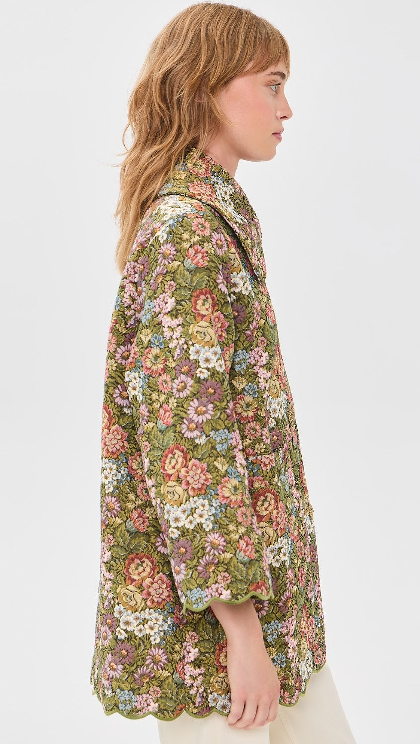 FARM Rio - Flower Jacquard Trenchcoat