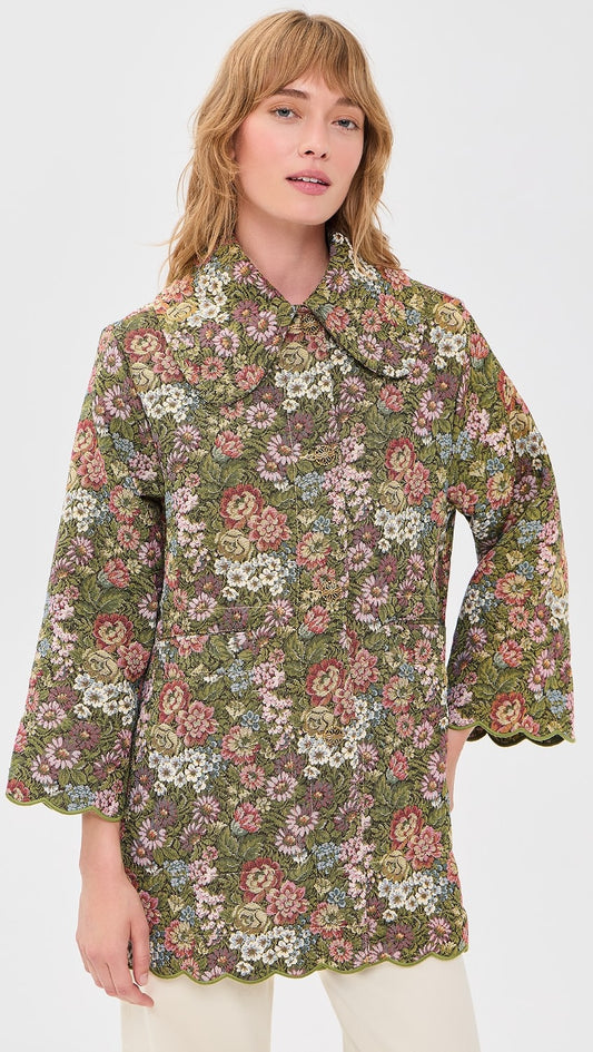 FARM Rio - Flower Jacquard Trenchcoat